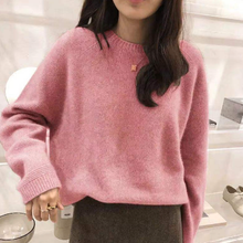 Load image into Gallery viewer, Basic Woolen Loose Round Neck Sweater | For Women (One) - # GIAA23210007
