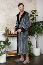 Load image into Gallery viewer, Men’s Robe with Hood – Ultra-Soft Plush Comfort for Everyday Use
