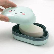 Load image into Gallery viewer, Bathroom Soap Dish Box Cute Cartoon Clouds Soap Holder Home Shower Travel Container Soap Tray Drainer Box Bathroom Accessories Soap Dish with Drain Soap Holder Soap Saver Easy Cleaning Dry Stop  Soap
