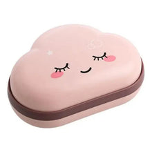 Load image into Gallery viewer, Bathroom Soap Dish Box Cute Cartoon Clouds Soap Holder Home Shower Travel Container Soap Tray Drainer Box Bathroom Accessories Soap Dish with Drain Soap Holder Soap Saver Easy Cleaning Dry Stop  Soap
