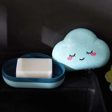 Load image into Gallery viewer, Bathroom Soap Dish Box Cute Cartoon Clouds Soap Holder Home Shower Travel Container Soap Tray Drainer Box Bathroom Accessories Soap Dish with Drain Soap Holder Soap Saver Easy Cleaning Dry Stop  Soap
