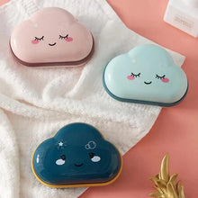 Load image into Gallery viewer, Bathroom Soap Dish Box Cute Cartoon Clouds Soap Holder Home Shower Travel Container Soap Tray Drainer Box Bathroom Accessories Soap Dish with Drain Soap Holder Soap Saver Easy Cleaning Dry Stop  Soap
