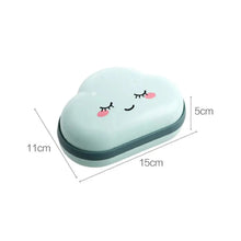Load image into Gallery viewer, Bathroom Soap Dish Box Cute Cartoon Clouds Soap Holder Home Shower Travel Container Soap Tray Drainer Box Bathroom Accessories Soap Dish with Drain Soap Holder Soap Saver Easy Cleaning Dry Stop  Soap
