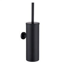 Load image into Gallery viewer, Bathroom Toilet Brush Holder Matt Black  Stainless Steel Toilet Brush Wall Mounted For Bathroom Storage And Organization Toilet Bowl Brush with Stainless Steel Handle Durable Bristles Deep Cleaning Compact Bathroom Brush Save Space Good Grip
