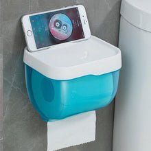Load image into Gallery viewer, Bathroom Toilet Paper Holder Punch-free Waterproof Storage Box Toilet Paper Storage Rack Paper Towel Kitchen Storage Accessories Waterproof Toilet Paper Holder Wall Mounted Punch Free Paper Dispenser Transparent Storage Box Bathroom Kitchen Supply
