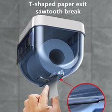 Load image into Gallery viewer, Bathroom Toilet Paper Holder Punch-free Waterproof Storage Box Toilet Paper Storage Rack Paper Towel Kitchen Storage Accessories Waterproof Toilet Paper Holder Wall Mounted Punch Free Paper Dispenser Transparent Storage Box Bathroom Kitchen Supply
