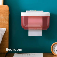 Load image into Gallery viewer, Bathroom Toilet Paper Holder Punch-free Waterproof Storage Box Toilet Paper Storage Rack Paper Towel Kitchen Storage Accessories Waterproof Toilet Paper Holder Wall Mounted Punch Free Paper Dispenser Transparent Storage Box Bathroom Kitchen Supply

