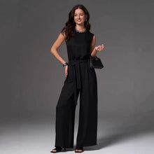 Load image into Gallery viewer, Sleeveless Cotton-Linen Wide-Leg Pants Set – 4 Colors, S–2XL
