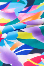 Load image into Gallery viewer, Blue Abstract Print Ruffle Sleeve Plus Size Tiered Maxi Dress
