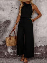 Load image into Gallery viewer, Women's Draped Neck Sleeveless Vest &amp; Casual Pants Two-Piece Set

