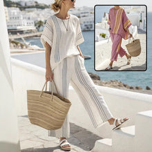 Load image into Gallery viewer, 3D Print Batwing Sleeve Two-Piece Set – Loose T-Shirt &amp; Straight-Leg Pants
