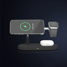 Load image into Gallery viewer, Multifunctional Five-In-One Magnetic Wireless Charging Watch Headset Desktop Mobile Phone Holder Charger 15W Fast Charge
