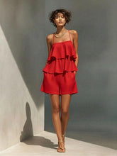 Load image into Gallery viewer, Women's Multi-Layer Ruffle Camisole &amp; Shorts Set
