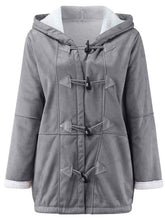 Load image into Gallery viewer, Full Size Pocketed Long Sleeve Hooded Toggle Jacket – Stylish &amp; Functional Outerwear for Women
