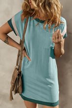 Load image into Gallery viewer, Classic Round Neck Short Sleeve Mini Dress Casual &amp; Chic Everyday Wear For Women
