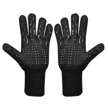 Load image into Gallery viewer, BBQ Gloves High Temperature Resistance Oven Mitts 500 800 Degrees Fireproof Barbecue Heat Insulation Microwave Oven Gloves Silicone Non-Slip Kitchen Cooking Gloves for Barbecue Cooking
