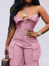 Load image into Gallery viewer, Tube Snap Down : Cargo Jumpsuit
