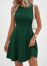 Load image into Gallery viewer, Off-the-Shoulder Sleeveless Fitted Waist Short Dress – A-Line Ruffle Hem
