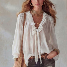 Load image into Gallery viewer, V-Neck Loose-Fit Shirt Top – No-Iron, 8 Colors
