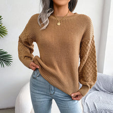 Load image into Gallery viewer, Women’s lantern sleeve knit sweater
