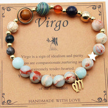 Load image into Gallery viewer, Twelve Constellations Bracelets - Natural Stone Beaded Bracelets with Eight Planet Designs

