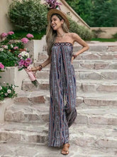 Load image into Gallery viewer, Tied Printed Tube : Wide Leg Jumpsuit
