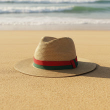 Load image into Gallery viewer, Plain Straw Sun Hat – Unisex Beach &amp; Outdoor Wide Brim
