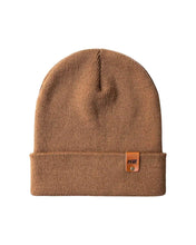 Load image into Gallery viewer, HAAKWEAR Camel Brown Beanie - Classic Knit Cuffed Hat Made in USA
