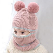 Load image into Gallery viewer, Beanies Baby Hat Pompon Winter Hat For Children Kids Balaclava Cap Knitted For Boys Girls Solid Color Warmer Beanie Caps Kids Winter Pompom Hat Knitted Ski Beanie Hat Double Pompom Beanie Cap for Girls Boys Kids Beanie Winter Hat Baby Kids Infant Toddler

