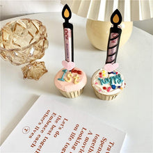 Load image into Gallery viewer, Bear Candle Birthday Cake Props Topper Card Cute Fantasy Cup Dessert Smiley  Love Bear  Table Dress Up Cake Props Party Cake Decor Supplies Toppers Birthday Cupcake Topper Various Cake Decorations for Birthday Party Photo Prop
