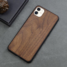 Load image into Gallery viewer, Beautiful Brown Mobile Phone Case Wooden Cover For iPhone 12 11 Pro 12 Pro Max Case Luxury Simple Wood Hard Case Cover For iPhone XS Max XR X Case
