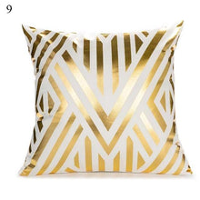 Load image into Gallery viewer, Beautiful Gold Print Pillow Cover Home Cotton Modern Decorative Pillowcase Gold Cushion Cases Decorative Cushions For Sofa Seat Covers Pillow Case
