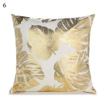 Load image into Gallery viewer, Beautiful Gold Print Pillow Cover Home Cotton Modern Decorative Pillowcase Gold Cushion Cases Decorative Cushions For Sofa Seat Covers Pillow Case

