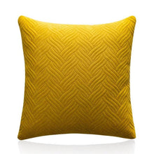 Load image into Gallery viewer, Beautiful Quilted Pillowcase Throw Pillow Covers Home Decor Velvet Square Throw Pillow Covers Decoration Pillow Cushion Sofa Living Room Simple Decorative Cushion Cover 45x45CM
