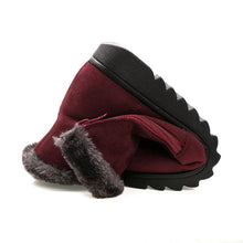 Load image into Gallery viewer, Beautiful Red Womens Ankle Boots New Fashion Waterproof Platform Winter Warm Snow Boots Outdoor Warm Mid-Calf Boot Non-Slip Water Resistant Winter Cold Weather Elegant Shoes
