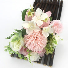 Load image into Gallery viewer, Beautiful Silk Hydrangeas Artificial Wedding Flowers For Bride Hand Silk Blooming Peony Fake Flowers Home Decoration
