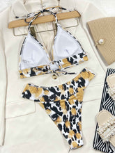 Load image into Gallery viewer, Animal Print Halter Neck: Bikini Set
