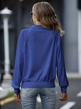 Load image into Gallery viewer, Simple White Zip Up Collared Neck Raglan Sleeve Jacket Comfortable Versatile Casual Women Wear
