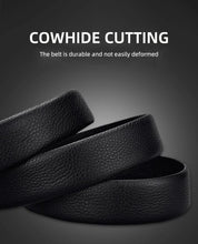 Load image into Gallery viewer, Belts for 3.5cm Width Sports Car Brand Fashion Automatic Buckle Black Genuine Leather Men's Jeans High Quality Waist Male Strap
