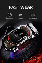 Load image into Gallery viewer, Belts for 3.5cm Width Sports Car Brand Fashion Automatic Buckle Black Genuine Leather Men's Jeans High Quality Waist Male Strap

