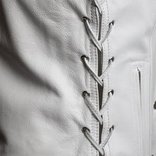 Load image into Gallery viewer, Beryl - Women's Motorcycle Leather Vest - White
