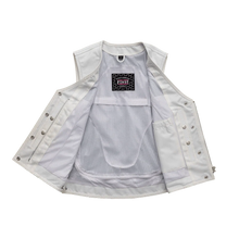 Load image into Gallery viewer, Beryl - Women's Motorcycle Leather Vest - White
