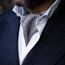 Load image into Gallery viewer, Navona - Silk Ascot Cravat Tie - Azure
