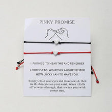 Load image into Gallery viewer, Best Friends Heart Couple Bracelets Mother Daughters Women Fashion Jewelry Christmas Friendship Bracelets Adjustable Handmade Braided Red Black Rope Cord Thread Bracelet Gift
