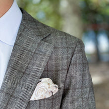 Load image into Gallery viewer, Pascal - Double Sided Silk Pocket Square - Grey &amp; Bronze
