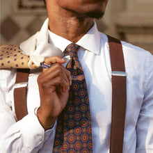 Load image into Gallery viewer, La Vigna - Printed Wool &amp; Silk Tie - Navy
