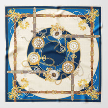 Load image into Gallery viewer, Moment in Time - Silk Foulard - Blue
