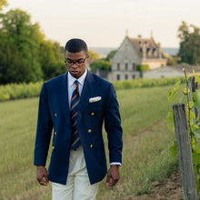 Load image into Gallery viewer, Battisti - Silk Jacquard Tie - Navy

