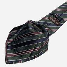 Load image into Gallery viewer, Vesuvio - Silk Jacquard Tie - Green and Navy
