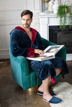 Load image into Gallery viewer, Men’s Robe with Hood – Ultra-Soft Plush Comfort for Everyday Use
